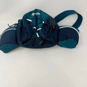 OUTDOOR PRODUCTS Blue Waist Pack Lace Up Front Water Bottle Holder NO BOTTLES - Picture 1 of 6