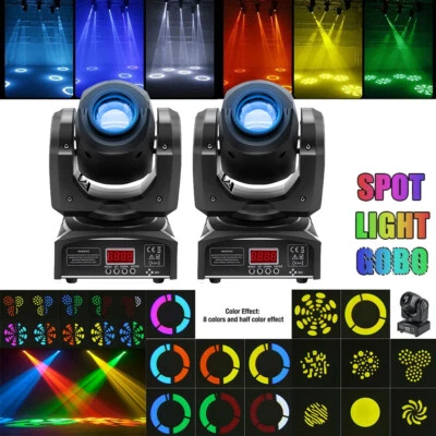 2x 100W RGBW LED DJ Moving Head Stage Lighting DMX Disco Party Wedding Spotlight - Image 1 of 4