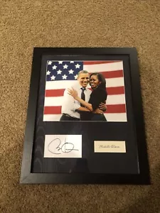 AUTOGRAFO FIRMATO BARACK & MICHELLE OBAMA 16x20 FOTO IMMAGINE ACOA LETTERA COMPLETA - Foto 1 di 6