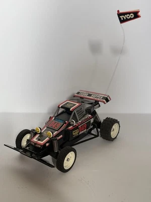 Tyco Turbo Hopper Black 049 RC Car No Remote 1 Tire Front Damaged Tyco Vintage - Image 1 of 4