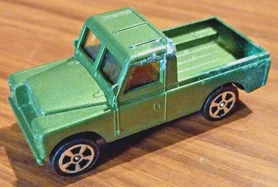 Vintage Corgi Juniors Land Rover Pick Up Truck Whizzwheels Metallic Green - Image 1 of 4