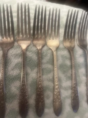 6 tenedores de plata USN National Silver A1 para envío cena formal de 1900 a 1940 Foto 1 de 4