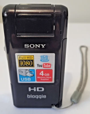 Sony Bloggie MHS-PM5 HD 1080p Pocket Video Camera Black, Tested selling as is - image 1 of 4