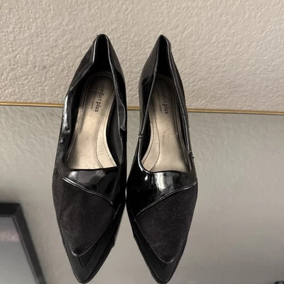 Женская лакированная кожа/замша 3 дюйма каблук с заостренным носком - Изображение 1 из 4