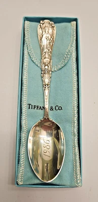 Excelente cuchara de recuerdo de la Estatua de la Libertad 1986 plata esterlina TIFFANY & CO. Foto 1 de 4