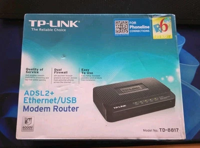 TP-LINK TD-8817 ADSL2+ Ethernet/USB Modem Router - Image 1 of 3