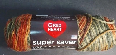 NEW Red Heart Super Saver Knitting Yarn- Fall 236 Yds - Image 1 of 4