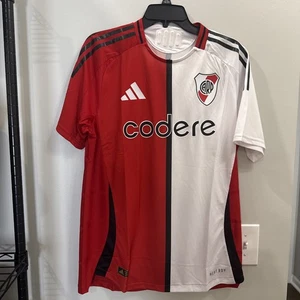 Adidas River Plate Soccer Jersey Third Men's Size Large 24/25 White Red IV8190 - Picture 1 of 10