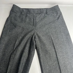 NWT Dalia Collection Dress Pants Gray Herringbone 10 Lined Wool Blend Trousers - Picture 1 of 8