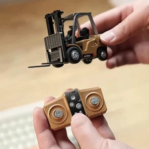 1:64 Alloy RC Forklift Model Toy Remote Control Truck Gift for Boys - Picture 1 of 5