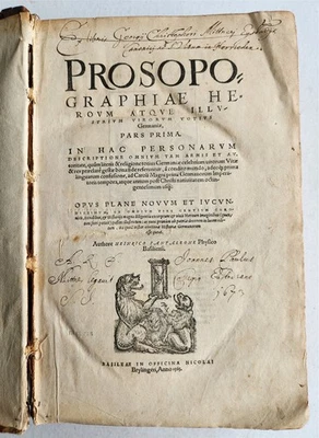 1565 GERMAN HISTORY ILLUSTRATED antique Prosopographiae heroum atque illustrium  - Image 1 of 4