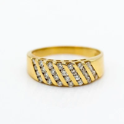 Ring 750/18K Gelbgold Diamanten ca. 0,40ct H/SI Gr. 58 - Bild 1 von 2