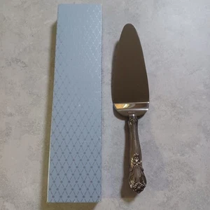 Modern WEB STERLING Silver and Stainless Ancestry Pattern Cake Pie Server  - Picture 1 of 14