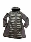 BCBGeneration Mixed Media Water Resistant Coat jacket Hooded Gunmetal XS $228NWT