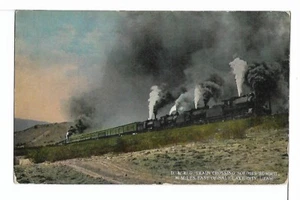 (0700) EARLY US P/C  5 STEAM ENGINES HELPING ON SOLDIERS PASS - Picture 1 of 2