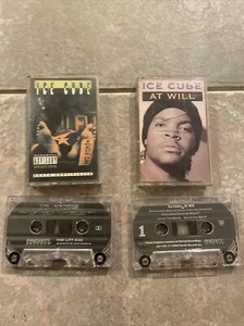 ICE CUBE Cassettes Lot DEATH CERTIFICATE RARE Cover Art At Will Rap 1990 NWA - Picture 1 of 7