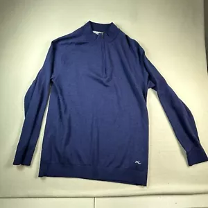 Pullover Kjus Para Hombres 2XL Azul FREELITE KULM 1/2 Cremallera Pullover Lana Mezcla Seda - Imagen 1 de 11