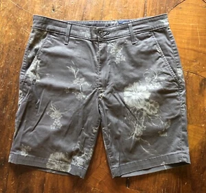 AG Adriano Goldschmied Mens 34R Gray Wanderer Short Trouser Chino Floral - Picture 1 of 6