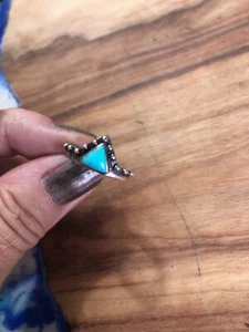 TONIMAY Sterling Silver 925 Turquoise Gemstone Stacking Ring - Size 6.5 🌻 - Picture 1 of 12