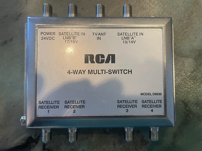 3X4 RCA MULTI-SWITCH LNB + POWER SUPPLY SW34 FTA SATELLITE SPLITTER DSS DBS DISH - Image 1 of 4