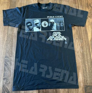 VINTAGE Unworn 1990 Public Enemy Fear of a Black Planet T-Shirt - Hip Hop Rap - Picture 1 of 8