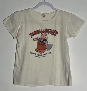 Vintage 70s T Shirt - Tommy Beaver - Medium Babydoll Tee 100% Cotton USA Made - Bild 1 von 14