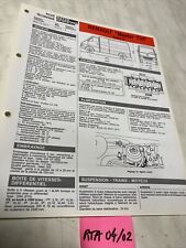 Technical Datasheet Automobile Renault Master T35 Turbo D Edition 1992 RTA Td