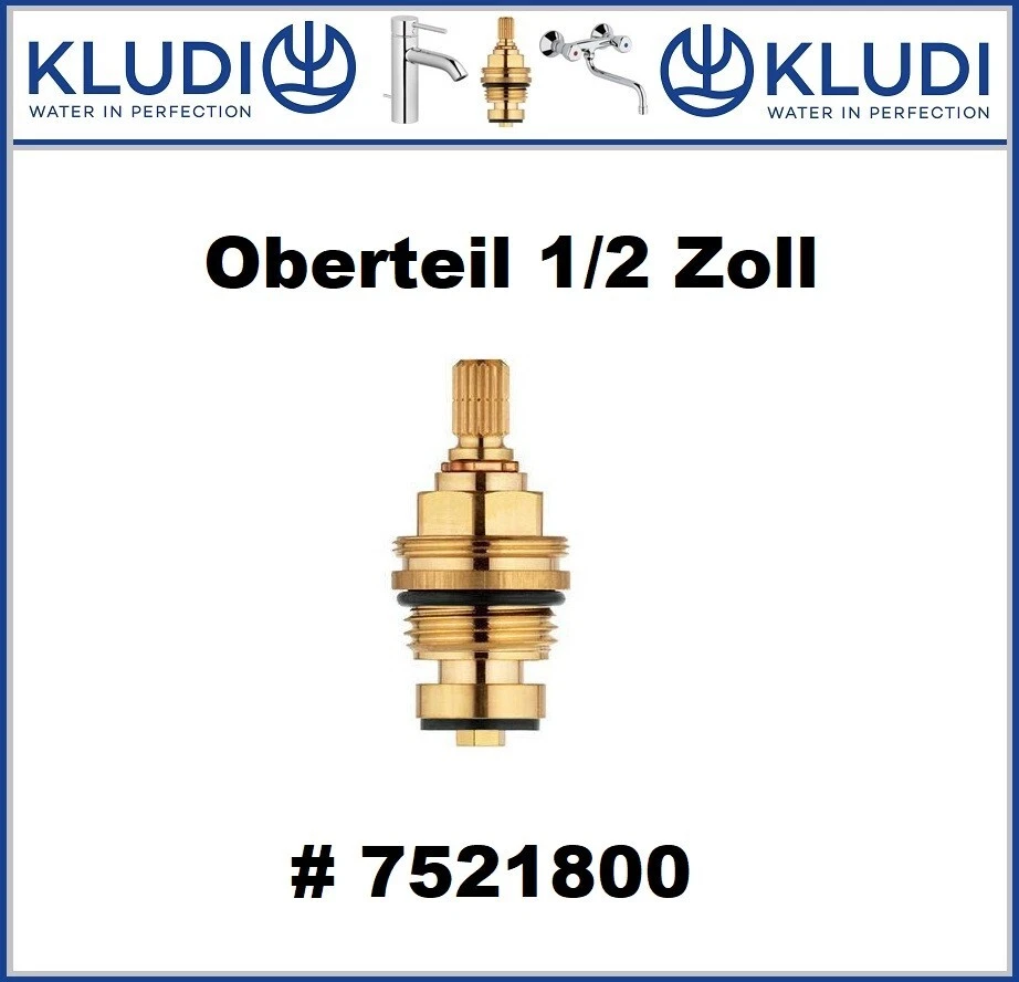 Kludi Oberteil G 1/2 Zoll neutral 1/2" messing Armatur Innenoberteil 7521800-00