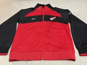 CCM Detroit Red Wings Hockey Jacket Mens Large Full Zip Up Reebok Stitched - Picture 1 of 9