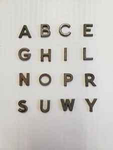 Metal Letters 1/2 inch long Straight Font price per letter* - Picture 1 of 2