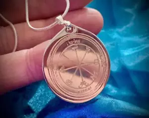 Hand Crafted Sterling Silver Demon Control Pentacle of Saturn Magick Talisman - Imagen 1 de 3