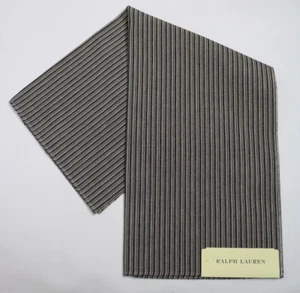 Ralph Lauren 25"X26" Fabric Remnant "Wharf Road Ticking" Color Carbon - Picture 1 of 4