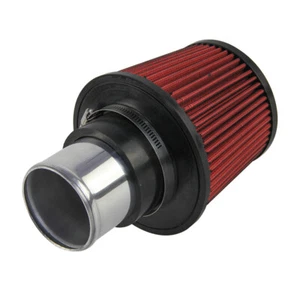 3" 76mm Cold Air Intake Filter Cone Replacement High Flow Dry Air Filter Red - Picture 1 of 9