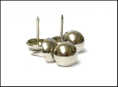 Nickel Nails 7/16" Dia x 1/2" L Upholstery Tacks Decorative Nail100-200-500-1000 - Image 1 of 4
