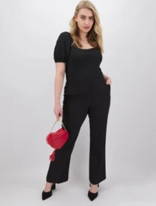 Simply Be Black Tailored Bootcut Trousers Size 10 Bnwt - Picture 1 of 6