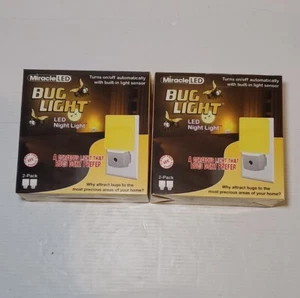 4x Miracle LED Bug Light Night Light, Original Automatic Bulb Bug Repeller - Picture 1 of 4