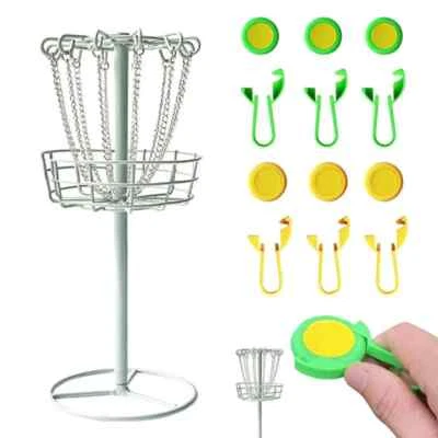 Metal Mini Golf Stand Flying Disc Golf Target Disc Golf Basket Chain Style Disc - Image 1 of 4