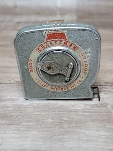Vintage Tarnished Sears Roebuck Craftsman 3907 50 Ft Tape Measure Belt Clip - Picture 1 of 3