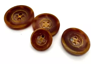 Rustic Red/Brown Italian Buttons - 25mm, 23mm, 20mm or 15mm x sets of 6 - Picture 1 of 5