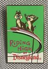 Disney DLR Retro Postcard Riding High at Disneyland Chip & Dale Pin 53829