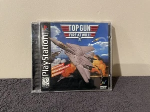 Top Gun: Fire at Will! (Sony PlayStation 1, 1996) Case, Manual and Disc Working - Picture 1 of 4