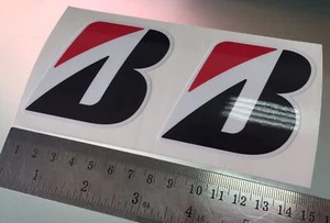 TP Bridgestone B Stickers / Decals for Fork Front Mudguard X2 (70mm x 65mm) /974 - Picture 1 of 1