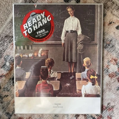 Art Shoppe Ready To Hang Norman Rockwell “Surprise” 木质印花 8x10 — 第 1/2 张图片