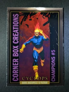 🦸🔥2024 Upper Deck Marvel Masterpieces ’92 Platinum CBC CB-17 Cyclops🦸🔥 - Imagen 1 de 6