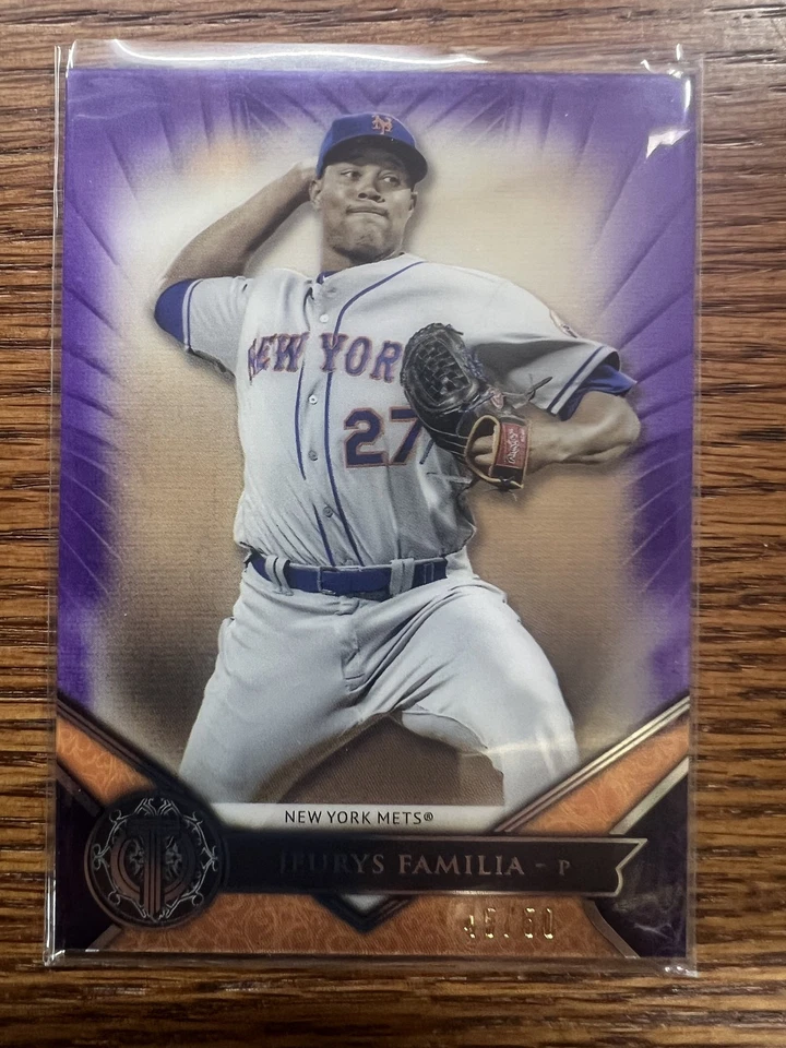 2017 Topps Tribute #32 Jeurys Familia Purple #/50 - Image 1 of 2