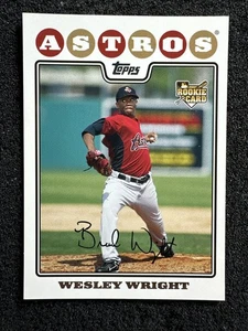 WESLEY WRIGHT #361 2008 Topps Baseball Rookie Card QTY Houston Astros - Picture 1 of 2
