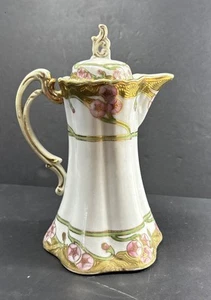 Limoges Stil Vintage Schokoladenkanne Jugendstil - Bild 1 von 7