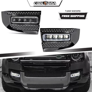 Pair LED Fog Light Fit For Land Rover Defender 90 110 130 2020-2024 Front Lamp - Picture 1 of 24