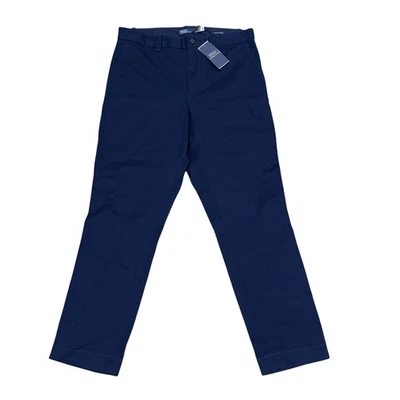 Pantalones chinos Polo Ralph Lauren para niños ajustados de algodón (niños grandes), azul marino talla 10 Foto 1 de 4
