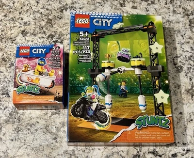 LEGO Stuntz Knockdown Stunt Challenge 60341 Bathtub Stunt Bike 60333 Free Ship. - Image 1 of 4